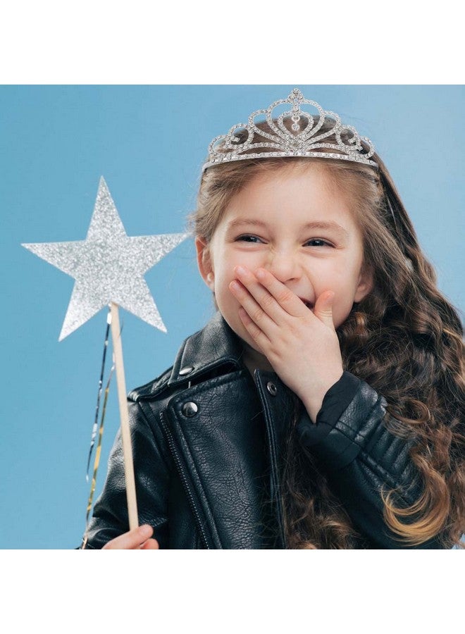 Kilshye Silver Crowns Girls Rhinestone Princess Tiaras Wedding Bride Tiara Birthday Party Crown Headband For Women (Girls) - Image 2