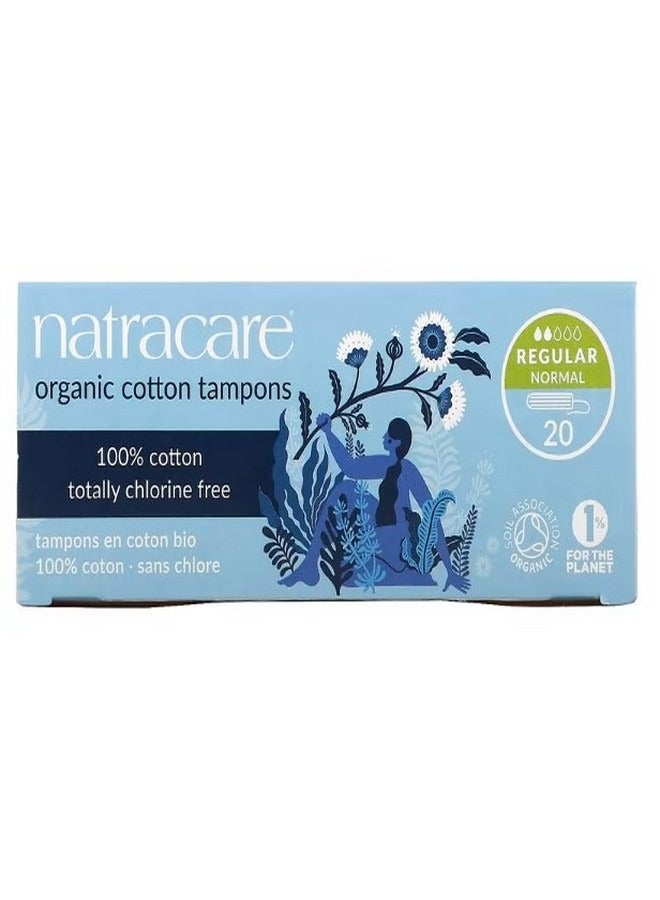 NATRACARE Organic Cotton Tampons Regular Normal 20 Tampons - Image 1