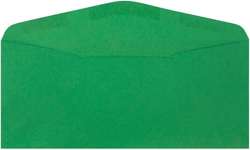 JAM Paper #9 Business Colored Envelopes - 3 7/8 x 8 7/8 - Green Recycled - 50/Pack - Image 2