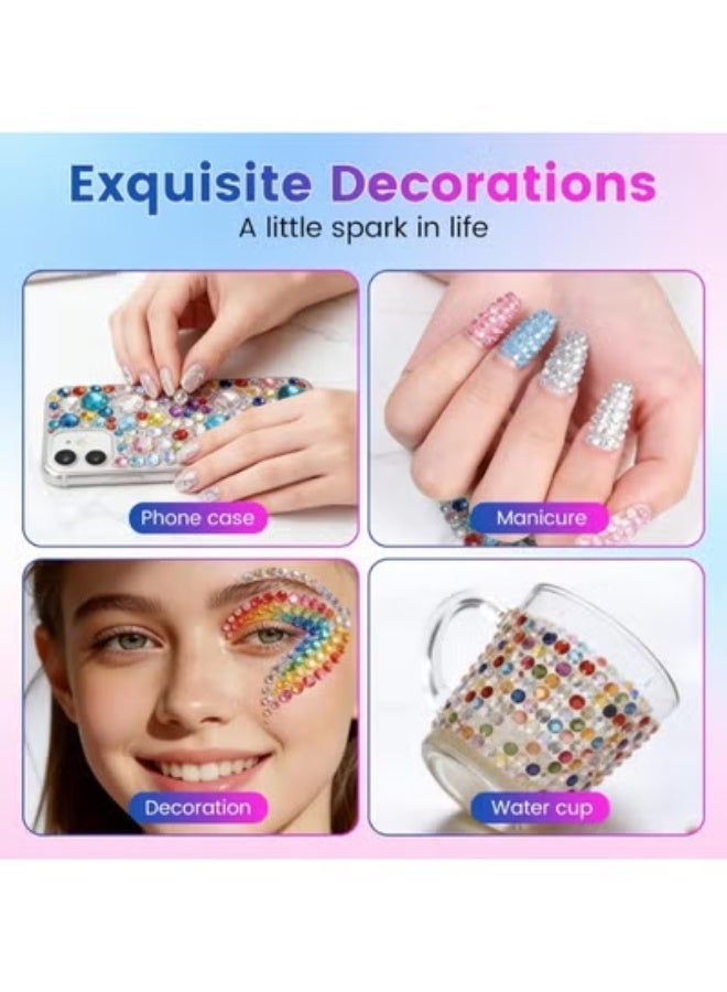 ATRJSZ Resin Jelly Rhinestones Kit for Bedazzling - 32,000pcs 3mm DIY Bulk Resin Gems Set with 3 Glues, Pickup Pen & Tweezers for Crafting, Nail Art, Tumblers, Shoes and Clothing Embellishments (24) - Image 3