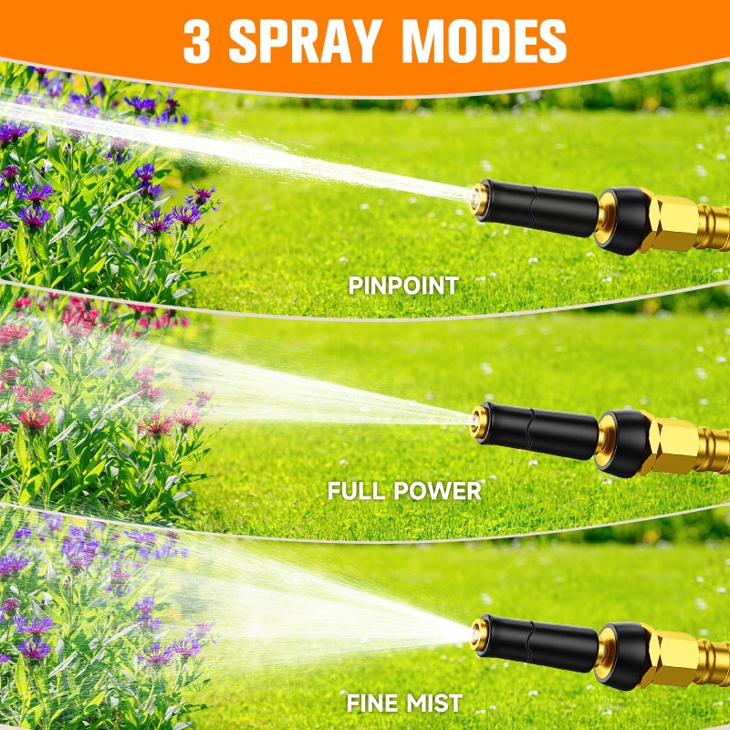 Rosy Earth 100 FT Garden Hose Expandable - 304 Stainless Steel Water Hose 100 FT - Heavy Duty Flexible Kink Free Hose, no Bite - Image 4