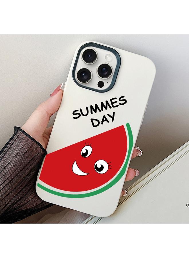 اس-توب جراب لهاتف iPhone 13 Pro Max، جراب هاتف هجين من مادة TPU بلون البطيخ من PC - Image 1