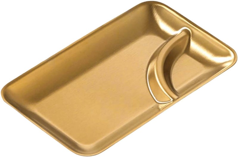 Gold Stainless Steel Snack Serving Plate For Food Arrangement Family Gatherings Buffet Displays - Image 1