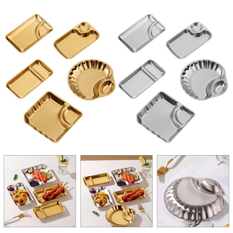Gold Stainless Steel Snack Serving Plate For Food Arrangement Family Gatherings Buffet Displays - Image 3