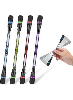 DMG TECH Spinning Pen 4Pcs Spinning Rotating Pen Rolling Finger Rotating Pen Fidget Pens Anti Slip Coating Spinning Rotating Pen Decompression Gel Pens For Kids Adults  - Image 1