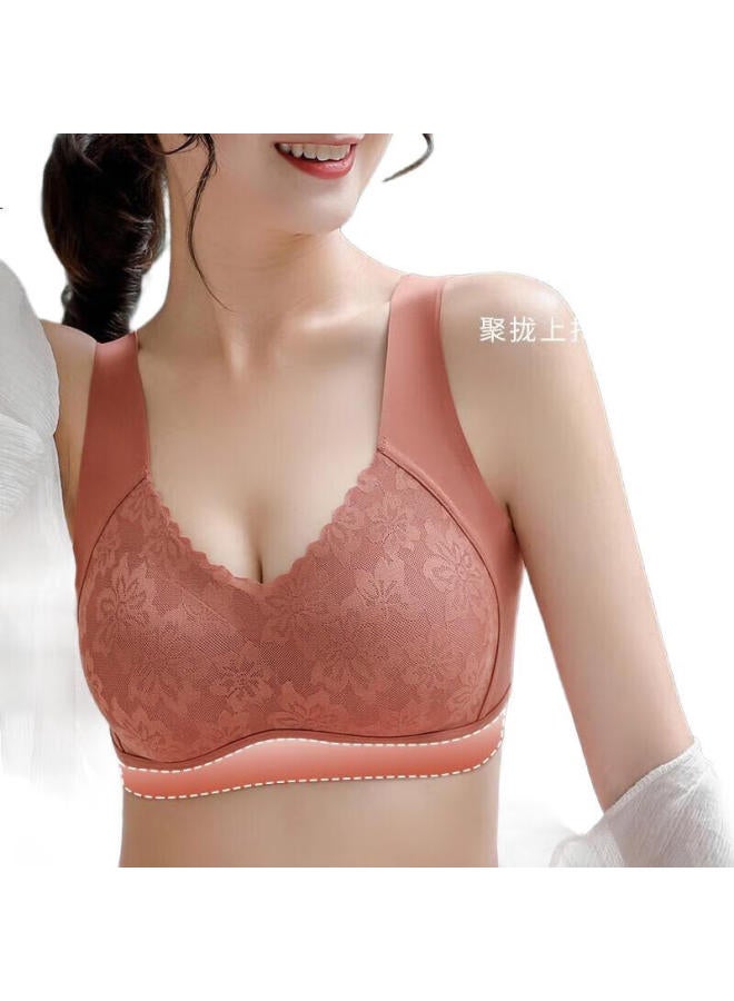 Modal 2-Piece Sports Bra, Women'S Seamless Bra, Push-Up, Internet Celebrity, Lace, Breathable, Wireless Vest-Style, Size L - Image 2