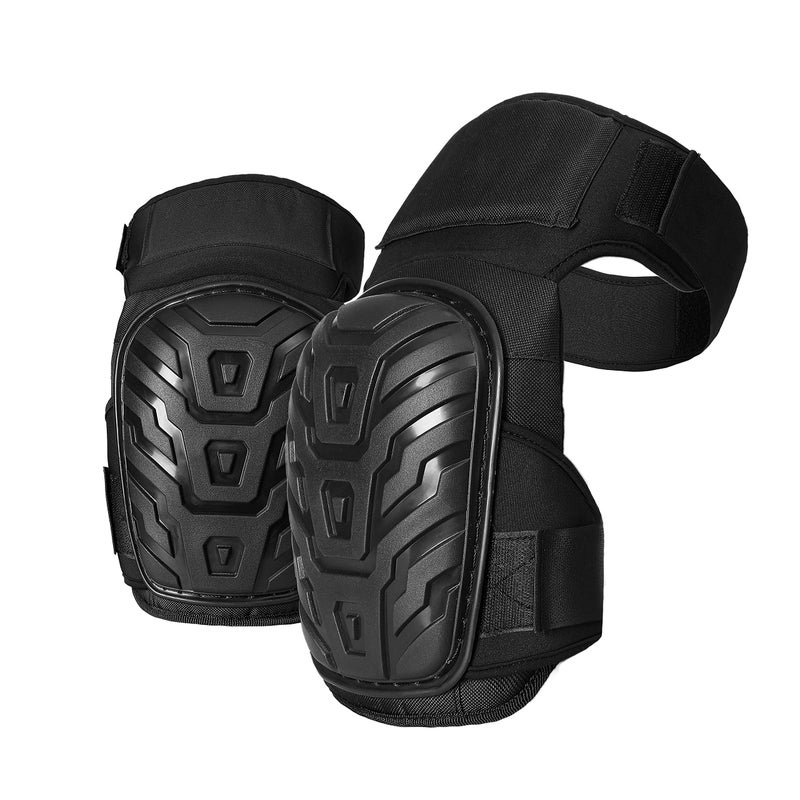 CE CERDR Professional Knee Pads for Work Heavy Duty Foam Padding Kneepads for Construction Gardening Flooring with Comfortable Gel Cushion to Save Your Knees Thigh High