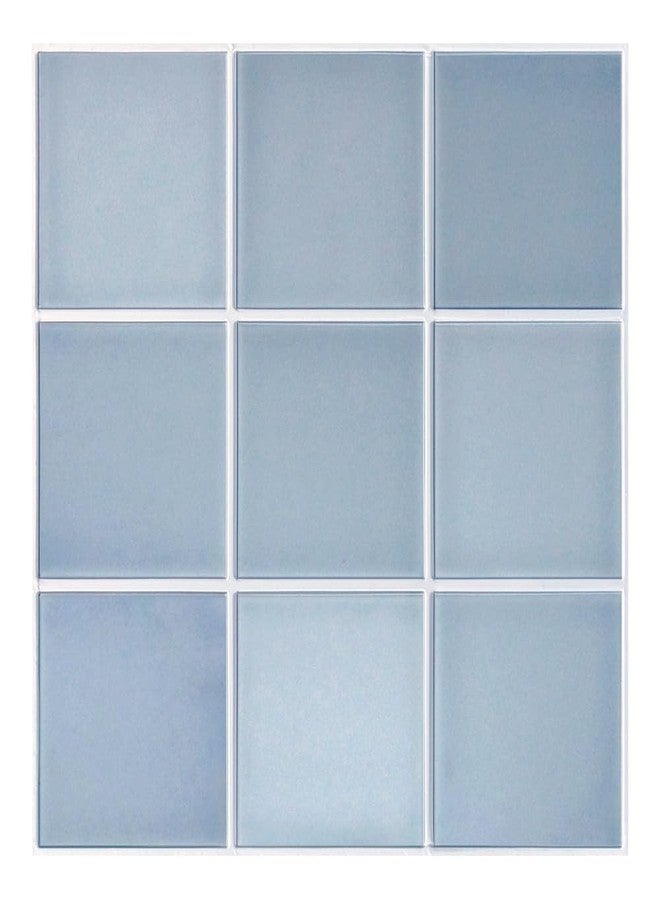 Commomy 10 Pcs Matte Blue Peel and Stick Tile 11.8"x11.8" Thin PVC 3D Square Peel and Stick Backsplash for Kitchen Wall Panels for Bedroom,Living Room,Bathroom,RV - Image 1