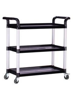 VINSTAR 3 Tier Large Utility Rolling Cart, Kitchen Service Trolley for Hospitality  (86×50×96cm )  - Image 1