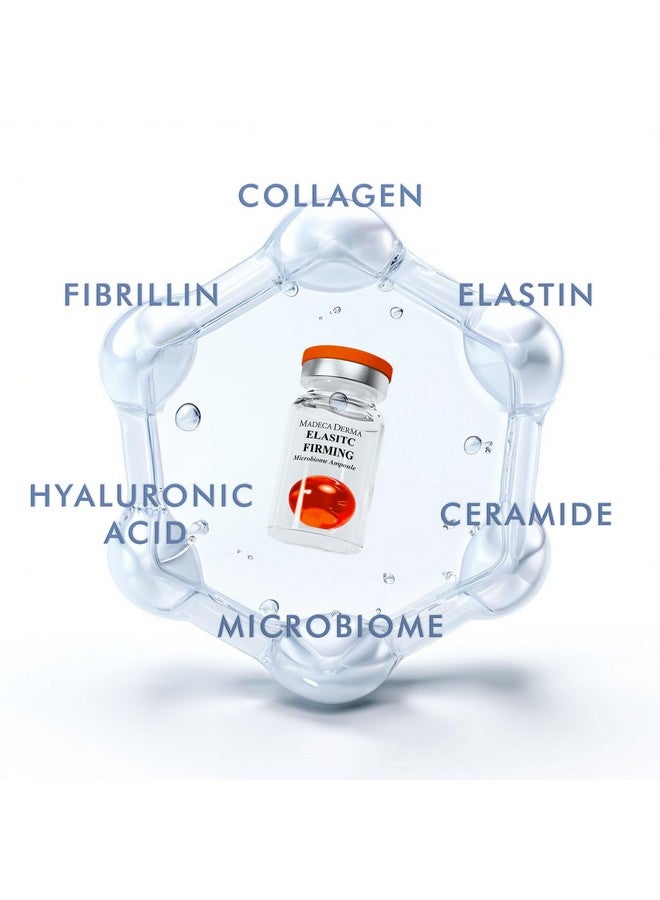 MADECA DERMA Elastic Firming Microbiome Ampoule - Hydrating Korean Skincare with Hyaluronic Acid, Collagen & Peptides for Firmness, Elasticity, Fine Line Reduction & Rejuvenation (0.23 fl oz x 5) - Image 3