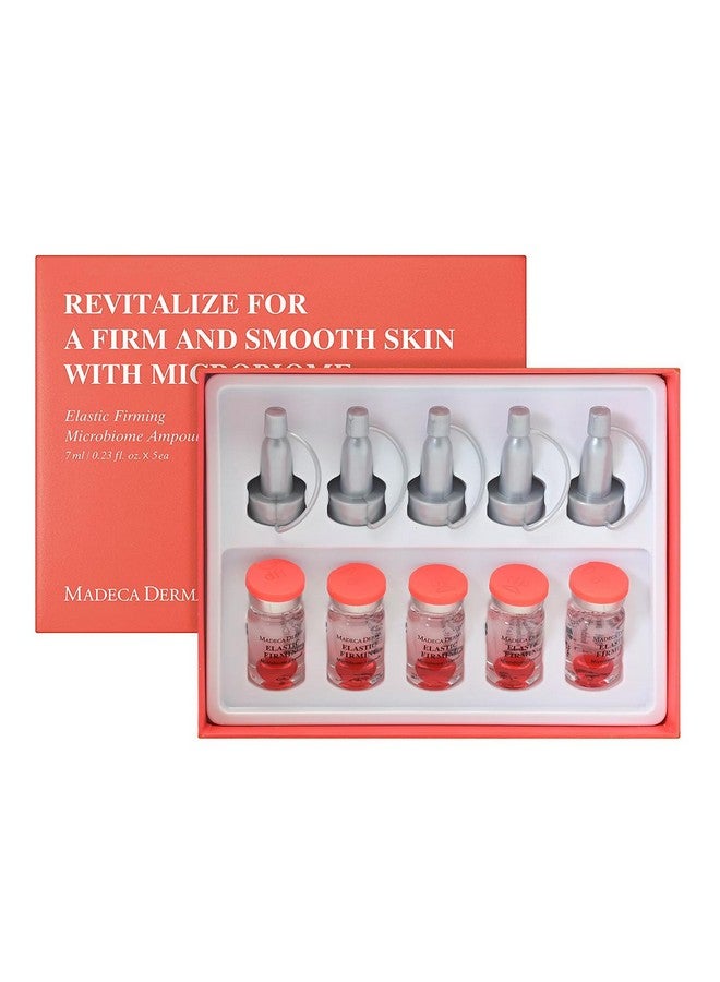 MADECA DERMA Elastic Firming Microbiome Ampoule - Hydrating Korean Skincare with Hyaluronic Acid, Collagen & Peptides for Firmness, Elasticity, Fine Line Reduction & Rejuvenation (0.23 fl oz x 5) - Image 1