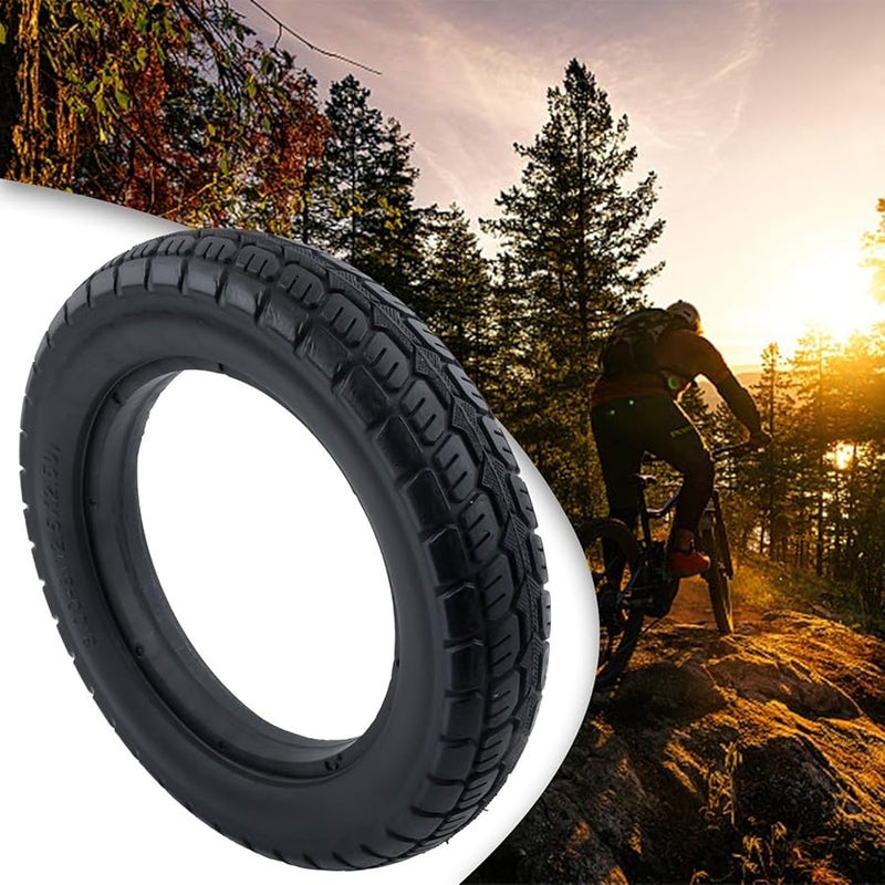 Heavy Duty 12 1 2x2 1 4 Solid Black Tire Spare Wheel For Electric Scooters And E Bikes - Image 4