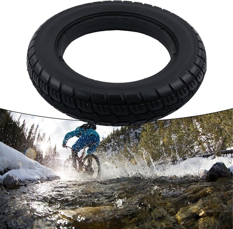 Heavy Duty 12 1 2x2 1 4 Solid Black Tire Spare Wheel For Electric Scooters And E Bikes - Image 5