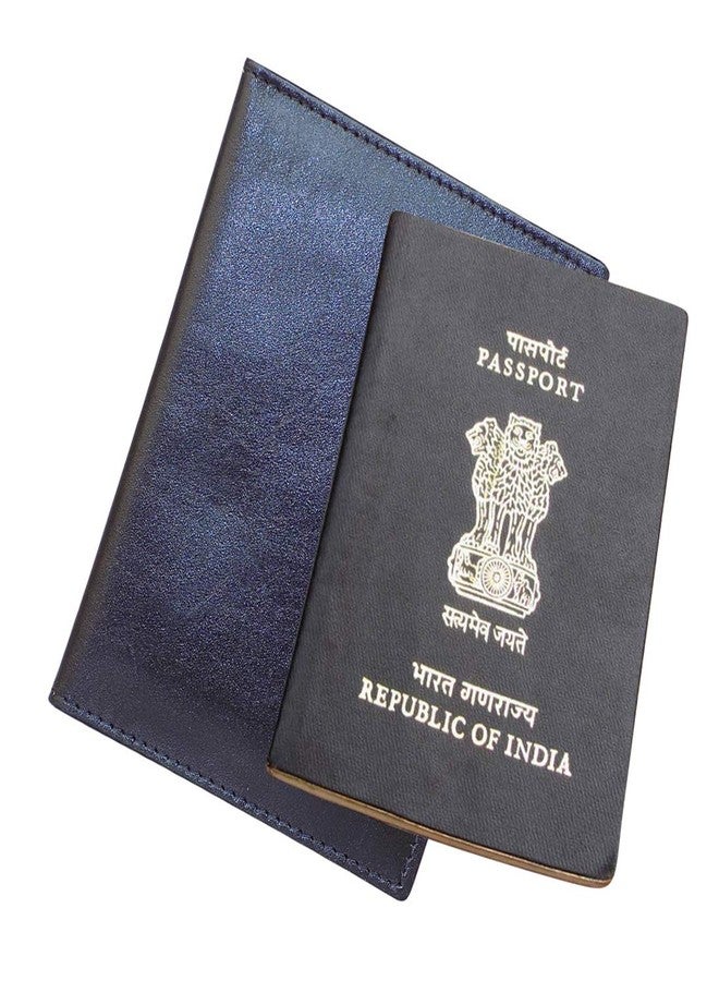 STYLE SHOES Genuine Leather Black Travel Document Holder/Passport Holder - Image 2