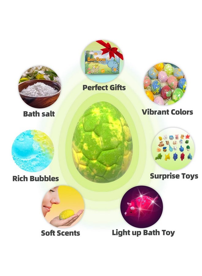 Lisotera - Bath Bombs For Kids With Surprise Inside, 20 Pack Kids Bath Bombs Gift Set, Dino Egg Bath Bomb Kit With 2Pcs Dinosaur Bath Toy For Boys Girls Birthday,Christmas, Mothers Day Gifts For Daughter Son - Image 1