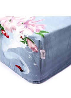 snooze Fitted Bed Sheet set 3pcs, 160*200 cm+ Free 2 Pillowcases, Swan design  - Image 2