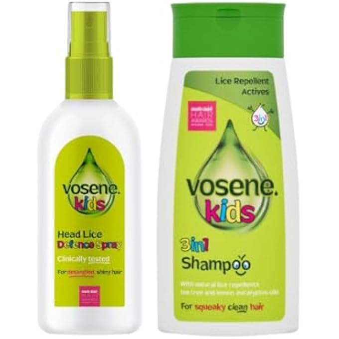 Vosene KIDS LICE REPELLENT 3IN1 SHAMPOO 250ML & CONDITIONING DEFENCE SPRAY 150ML