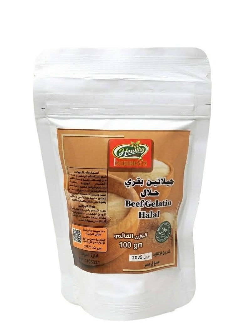 Healthy  Halal Beef Gelatin Powder – 100g - Image 1