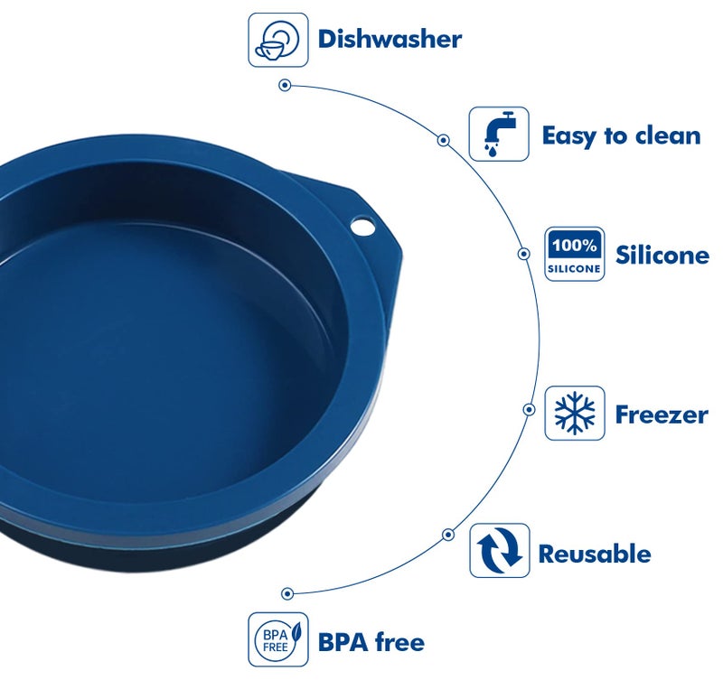 Webake 4 inch Silicone Air Fryer Egg Mold for Baking, Nonstick Microwave Egg Molds Mini Pancake, Muffin Top Pan, BPA Free Set of 6 - Image 3