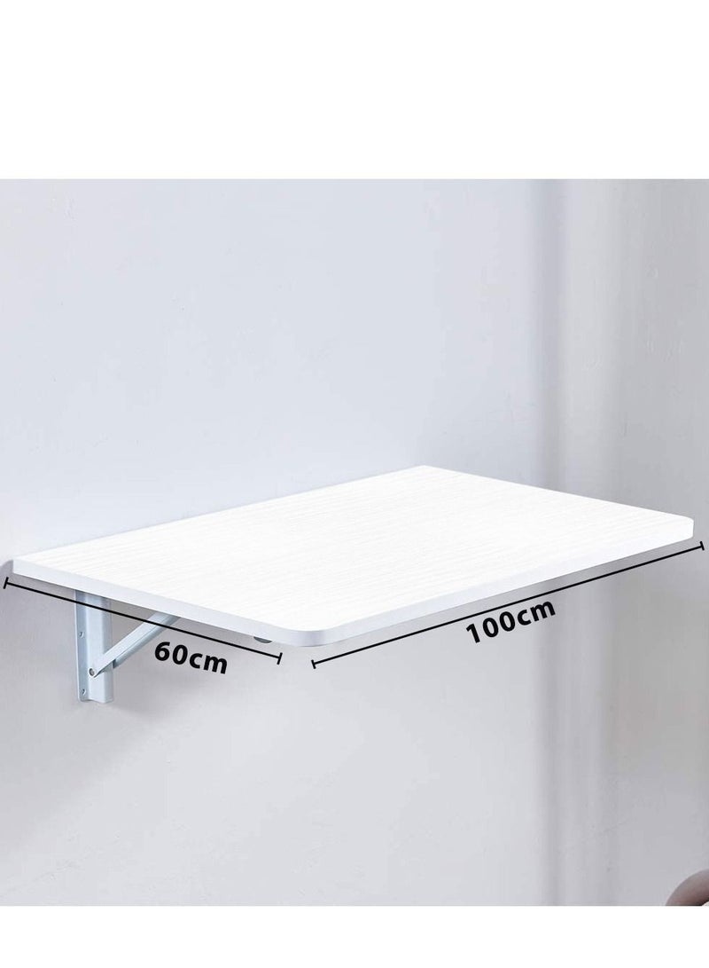 MARGOUN Folding Table Wall Mounted Computer Desk White 60*100 cm - Image 4