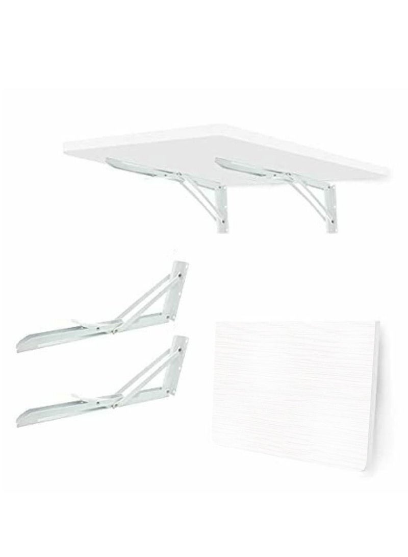 MARGOUN Folding Table Wall Mounted Computer Desk White 60*100 cm - Image 2