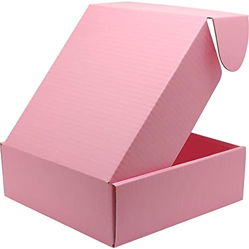 Lmuze Small Pink Shipping Boxes for Small Business Pack of 25-6x6x2 inches Cardboard Corrugated Mailer Boxes for Shipping Packaging Craft Gifts Giving Products - Image 4