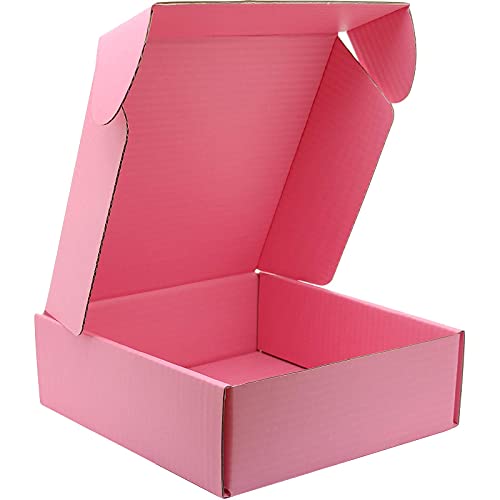Lmuze Small Pink Shipping Boxes for Small Business Pack of 25-6x6x2 inches Cardboard Corrugated Mailer Boxes for Shipping Packaging Craft Gifts Giving Products - Image 3