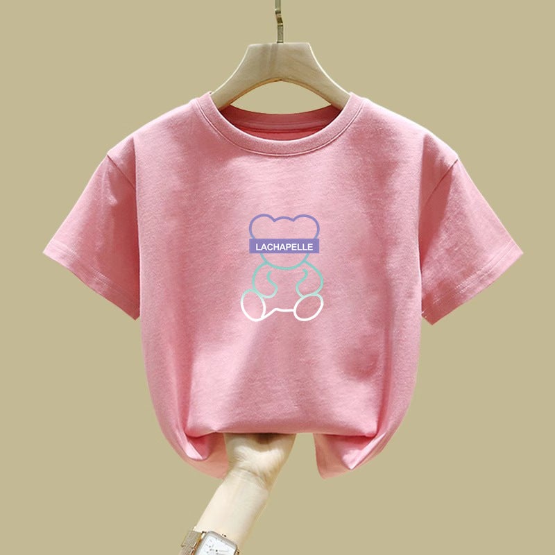 2167# Boys And Girls Cotton Short-Sleeved T-Shirt Children'S Wear Summer Western Style Children'S Korean Loose Printed Half Sleeve - Image 5