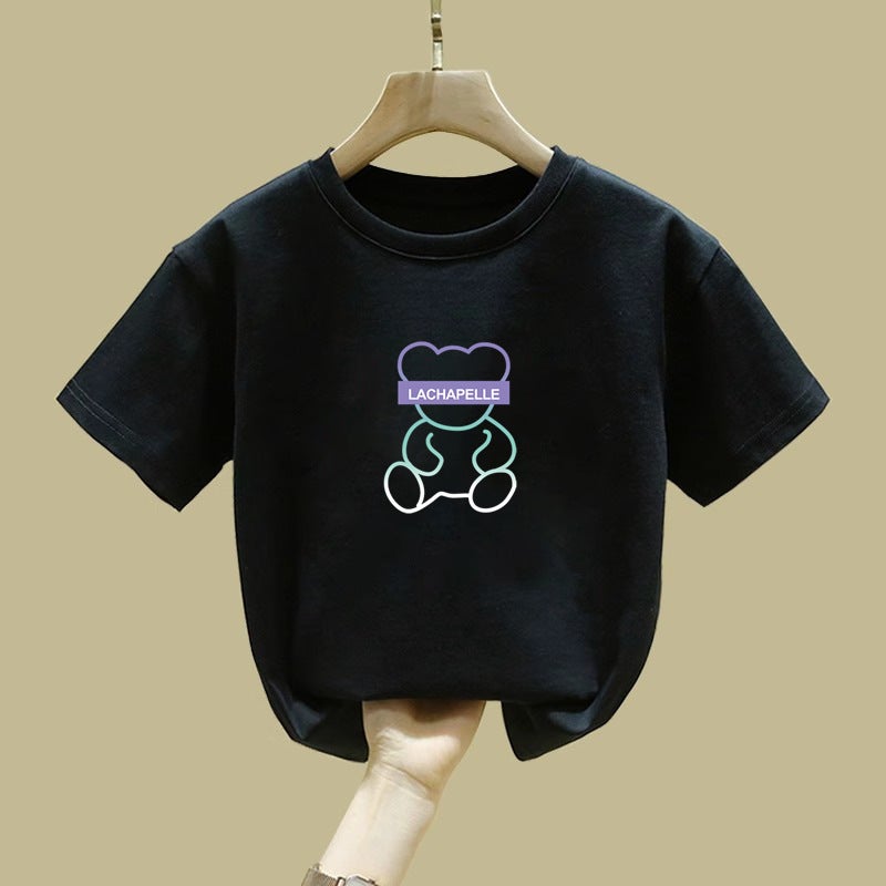 2167# Boys And Girls Cotton Short-Sleeved T-Shirt Children'S Wear Summer Western Style Children'S Korean Loose Printed Half Sleeve - Image 3