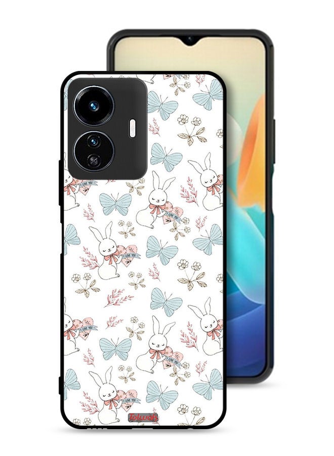 Tolwak Vivo Y77e 5G Protective Case Cover Rabbit And Butterflies - Image 1