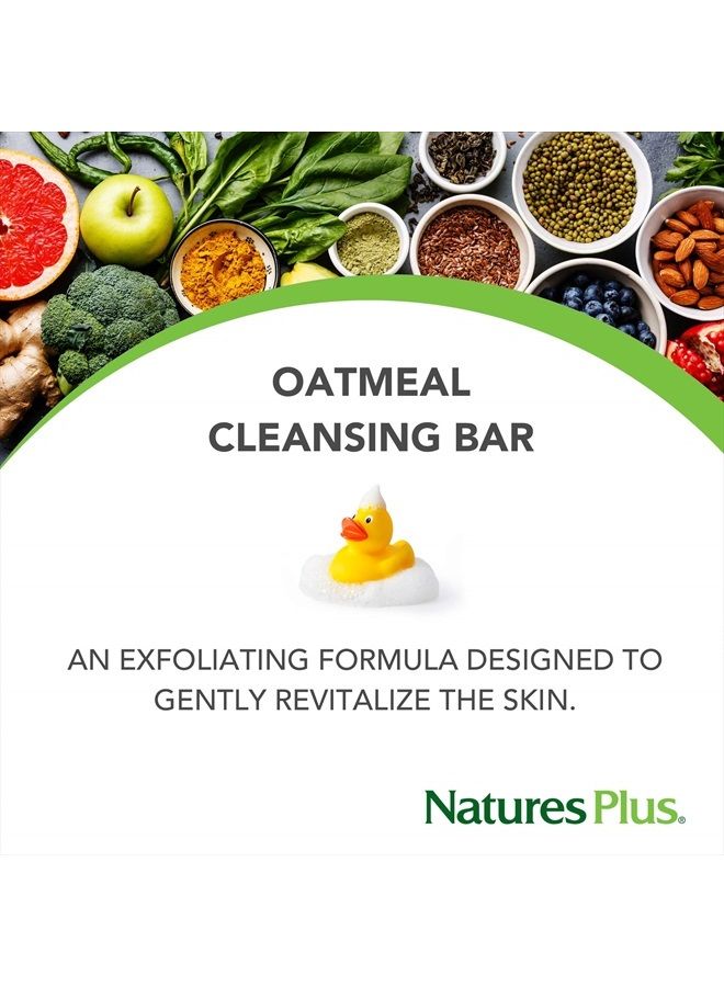 Nature's Plus NaturesPlus Oatmeal Cleansing Bar - 3.5 Ounce - All Natural, Exfoliating & Energizing - Moisturizing, Revitalizing & Gentle On Skin - Aromatherapuetuic Plant Extracts, Essential Oils - Image 2