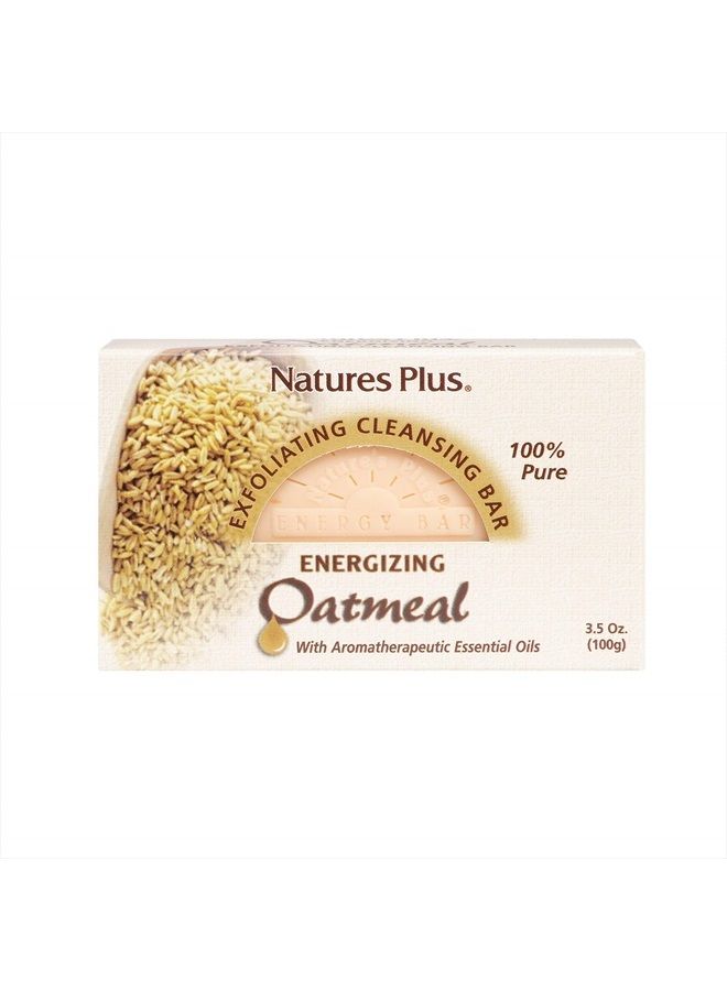 Nature's Plus NaturesPlus Oatmeal Cleansing Bar - 3.5 Ounce - All Natural, Exfoliating & Energizing - Moisturizing, Revitalizing & Gentle On Skin - Aromatherapuetuic Plant Extracts, Essential Oils - Image 1