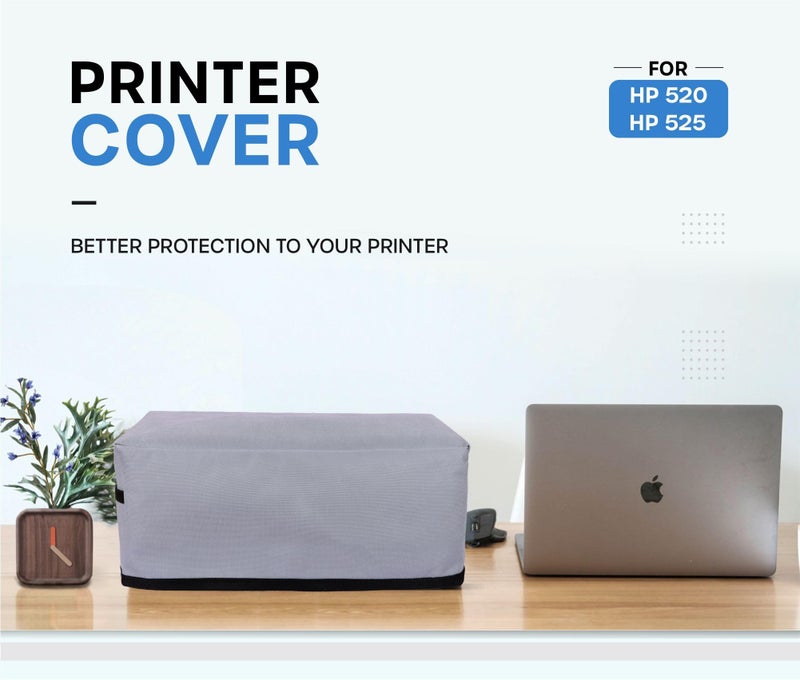 CRASOME Dust & Water Proof Printer Cover for HP Smart Tank All-in-One 520 / 525 (Grey) - Image 2