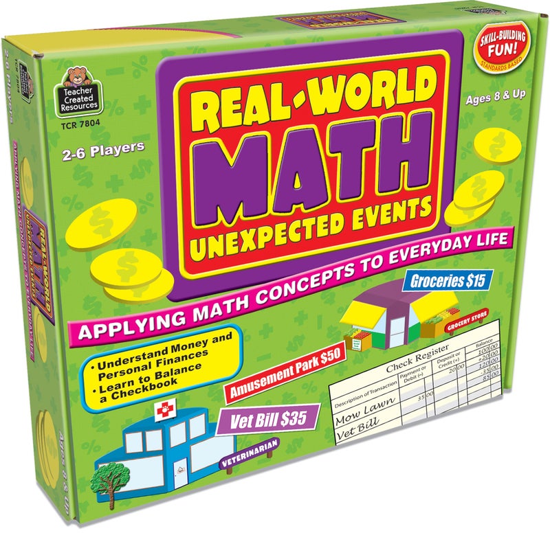 Teacher Created Resources Real-World Math: Unexpected Events, Applying Math Concepts to Everyday Life (Teacher Created Resources 7804) - Image 1