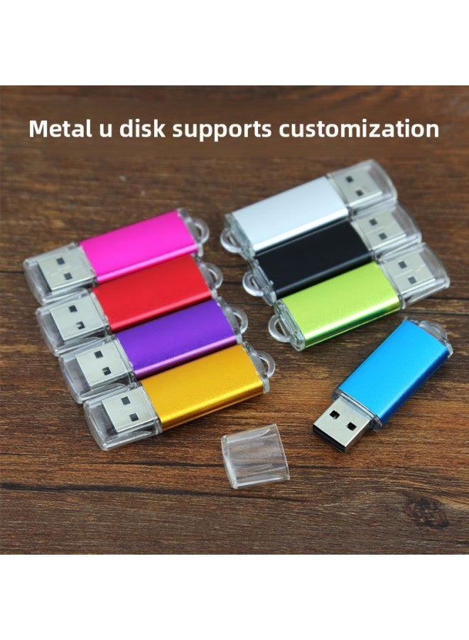 Metal U Disk 128g Small White Hat 64 /32/16/8/4G Tender Car Audio TV Custom USB Wide-Capacity:32GB-Interface:Red  - Image 1