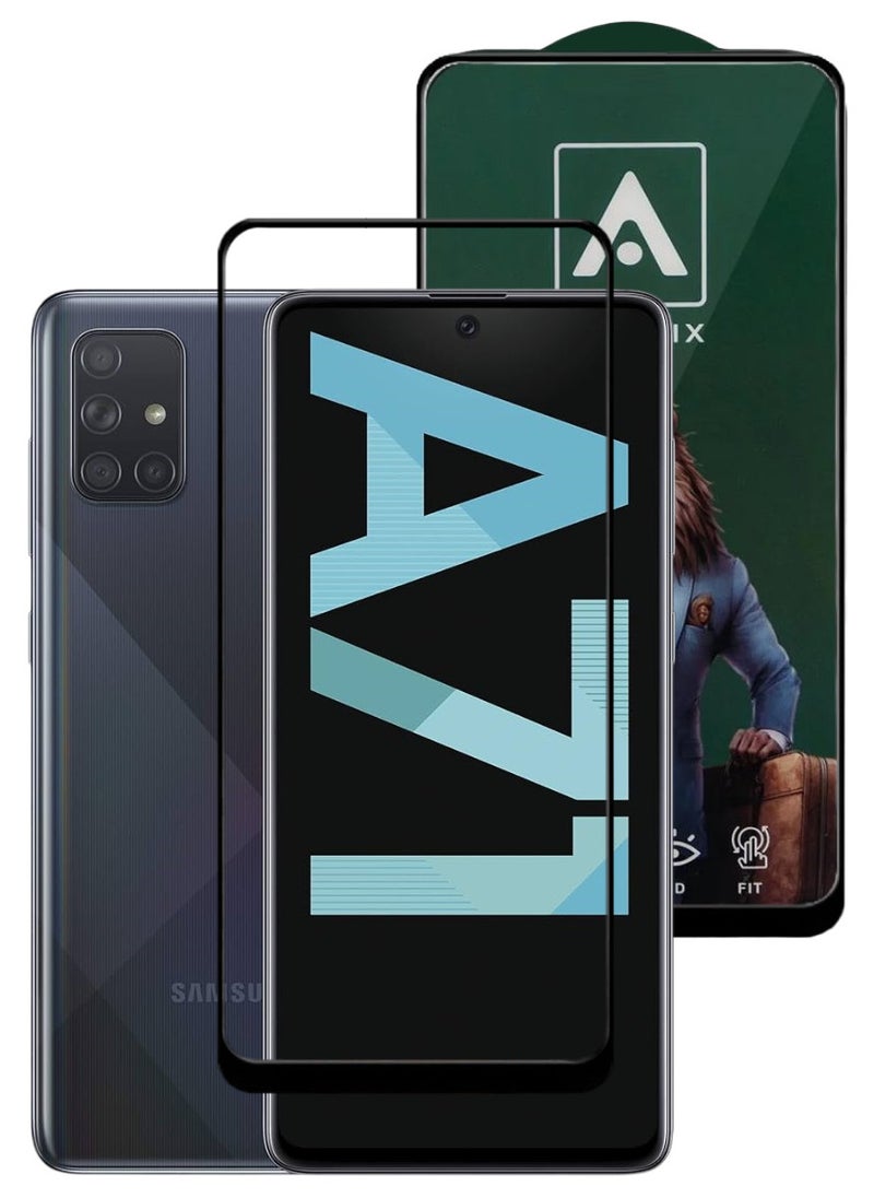 ACLIX Antistatic ESD Dustproof Premium Quality High Definition Tempered Glass Screen Protector Designed For Samsung Galaxy A71 - Image 1