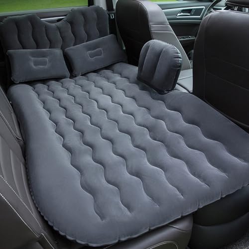 Onirii Inflatable Car Air Mattress Back Seat Bed with Air Pump,Portable Thickened Car Travel Camping Sleeping Air Mattress Blow Up Bed for Car Universal SUV - Image 1