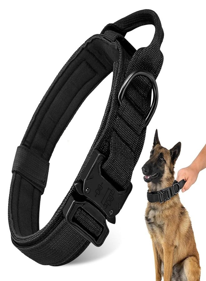 TZWXHDM Tactical Dog Collar, Heavy Duty Adjustable Military Training Nylon Dog Collar with Control Handle for Small to Large Dogs - Image 1