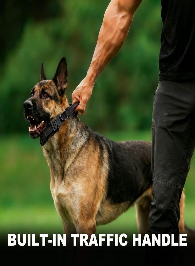 TZWXHDM Tactical Dog Collar, Heavy Duty Adjustable Military Training Nylon Dog Collar with Control Handle for Small to Large Dogs - Image 2