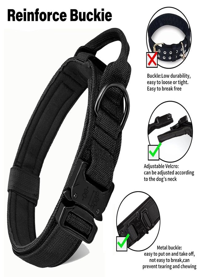 TZWXHDM Tactical Dog Collar, Heavy Duty Adjustable Military Training Nylon Dog Collar with Control Handle for Small to Large Dogs - Image 5