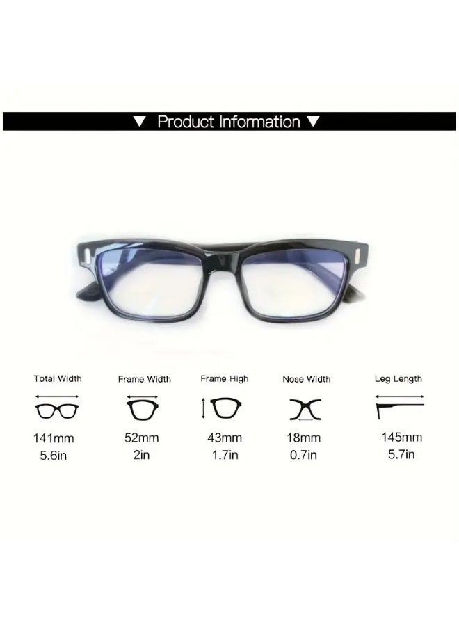 SCENT HOUSE Unisex Clear Lens PC Frame Glasses - Reduce Eye Strain from Digital Devices, Decorative, Suitable for Men and Women (Includes eyeglass case)
,blue lighe blocking glasses,eyeglasses - Image 2