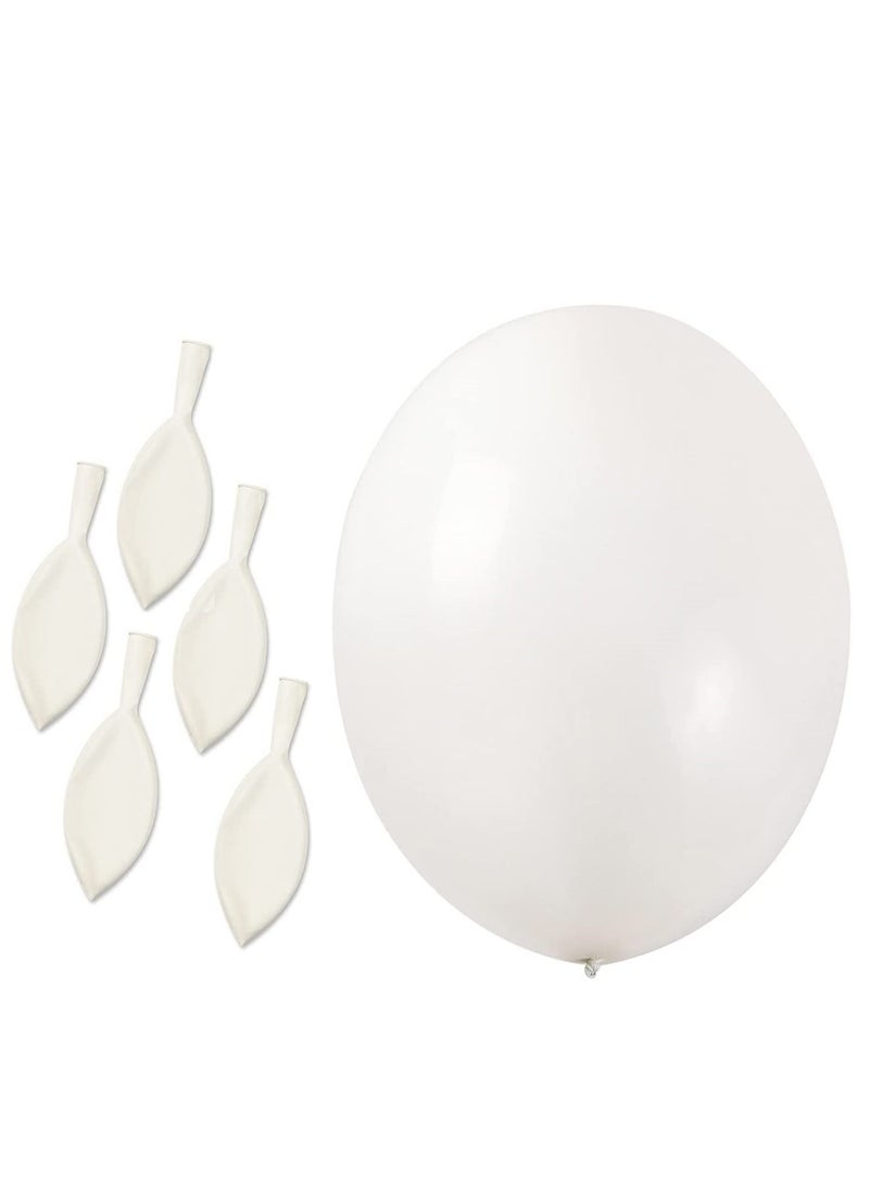 JOLLITY LLC - Large Big Balloons White Latex - 36 Inch Giant Helium for Party and Event Decorations White 5PCS - Image 1