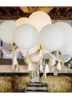 JOLLITY LLC Large Big Balloons White Latex - 36 Inch Giant Helium for Party and Event Decorations White 5PCS  - Image 2