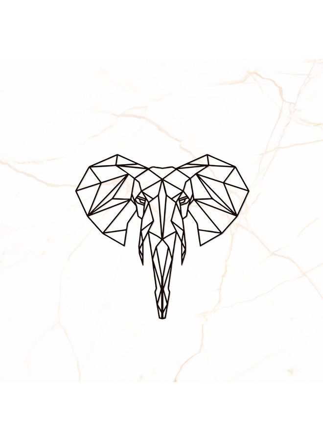 Geometric Elephant Head Wall Art