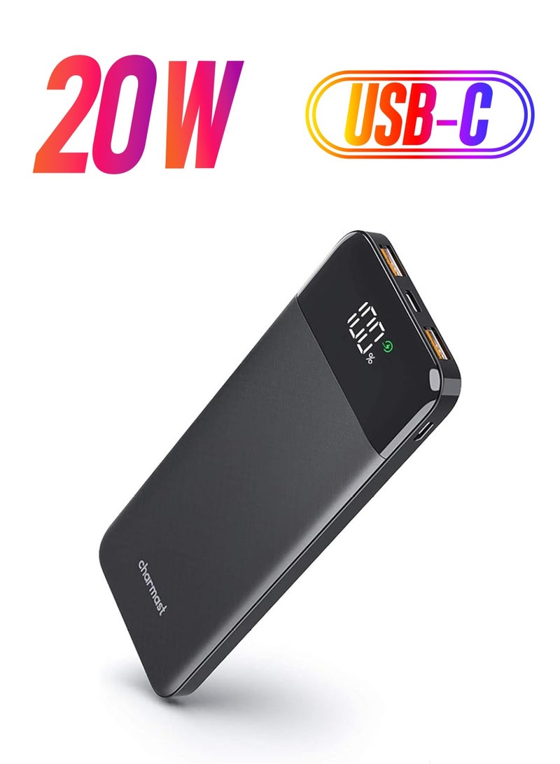 Charmast Charger Slim Thin 10000 mah, 20W USB C Quick charge Battery Pack, Charmast PD 10400mAh Type C Power Bank Compatible with Cell Phones, Tablets, IPhone, Samsung, Google Pixel,Galaxy S8,More - Image 1
