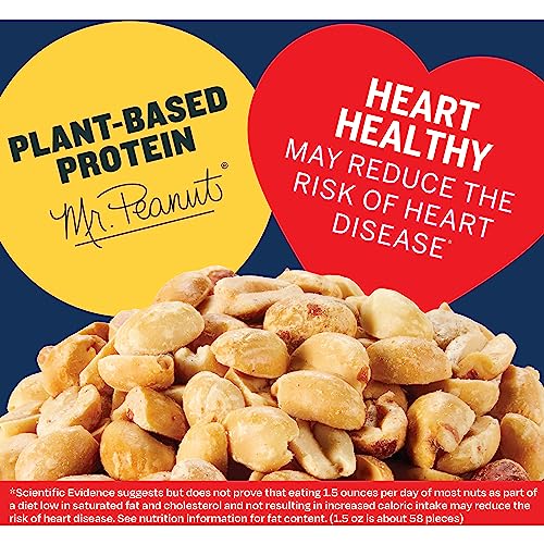 PLANTERS Peanuts, Dry Roasted Peanuts, Lightly Salted Snack Mix, Snacks for Adults - 16 oz. Jars, Pack of 12 PLANTERS Nuts - Image 5
