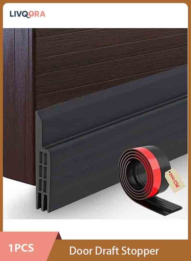 LIVQORA Door Draft Stopper, 200 cm Total Length Under Door Seal, Dust and Noise Insulation for Exterior & Interior Doors - Image 1