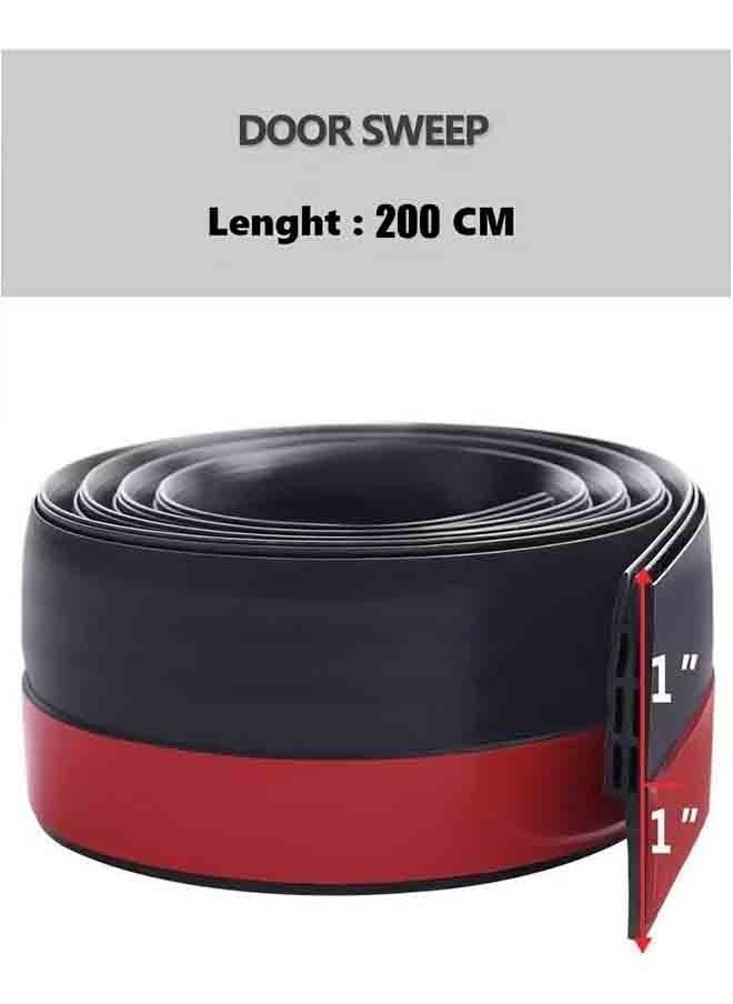Generic Door Draft Stopper, 200 cm Total Length Under Door Seal, Dust and Noise Insulation for Exterior & Interior Doors  - Image 2