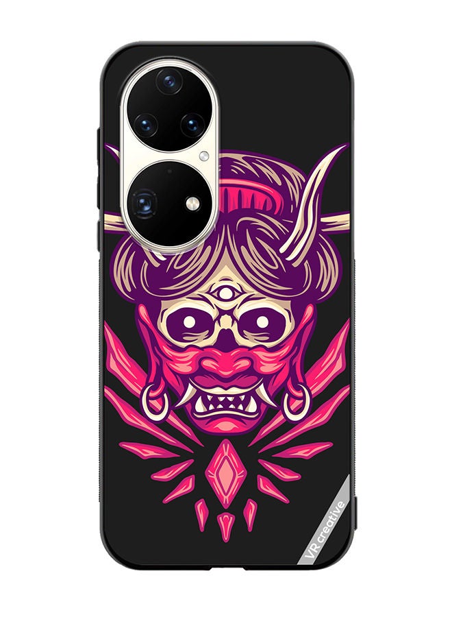 VR CREATIVE Protective Case Cover For Huawei P50 Pro Oni Geisha Design Multicolour - Image 1