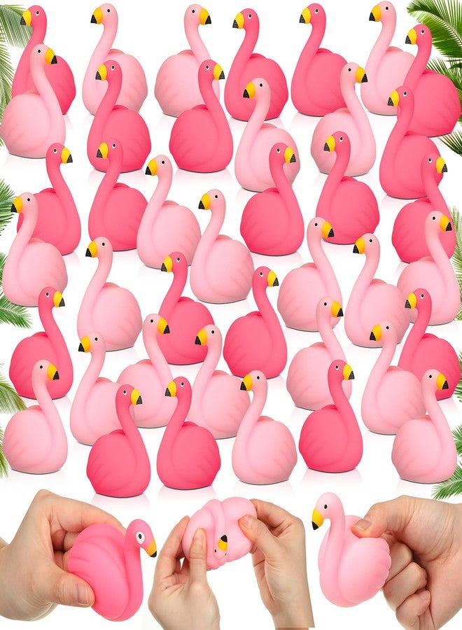 Sratte 40 Pcs Flamingo Party Favors Flamingo Stress Balls Relaxable Stress Relief Toys for Girls Boys Summer Beach Tropical Pool Party Birthday Favors School Carnival Gifts - Image 1